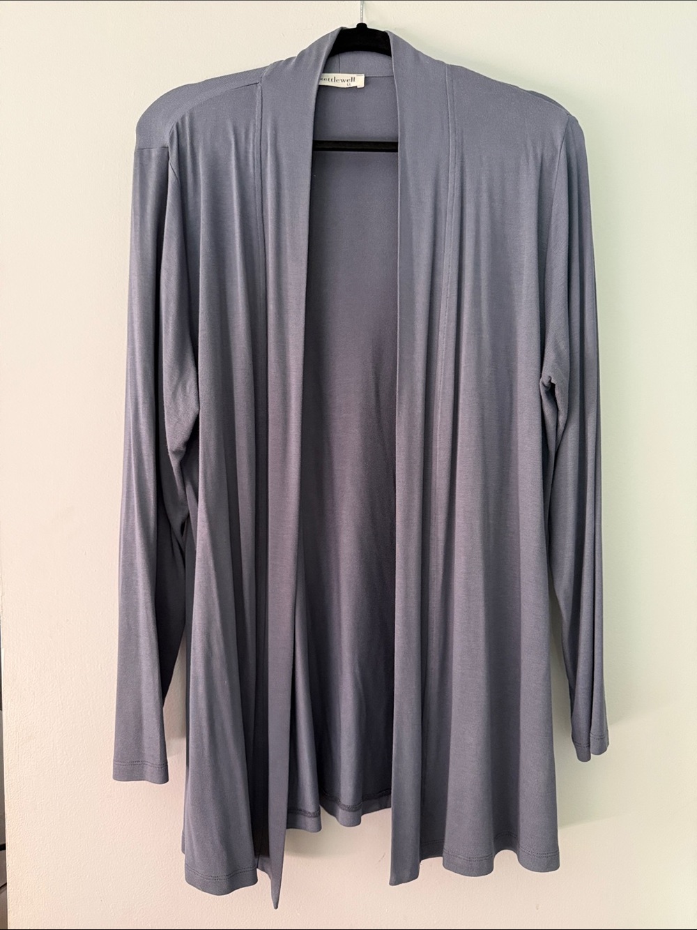 Kettlewell Lightweight Open Front Cardigan in Dusty Blue